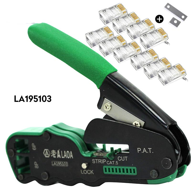 LAOA Crimpzange Crimper Network Tools Kabelabisolierer Drahtschneider Schneidzange Terminal Crimp Tragbares Werkzeug