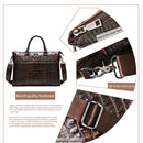 Maletín WESTAL para hombre, bolso para hombre, bolsos de oficina de cuero genuino para hombre, bolso para ordenador portátil, maletín de cuero para hombre, bolsos para ordenador con diseño de cocodrilo