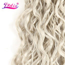 Lydia For Women Synthetic Curly Weave 3 Packs/Lot 18"-22" Nature Color Graysilver Wave Hair Bundles Jerry Curl Hair Extensions