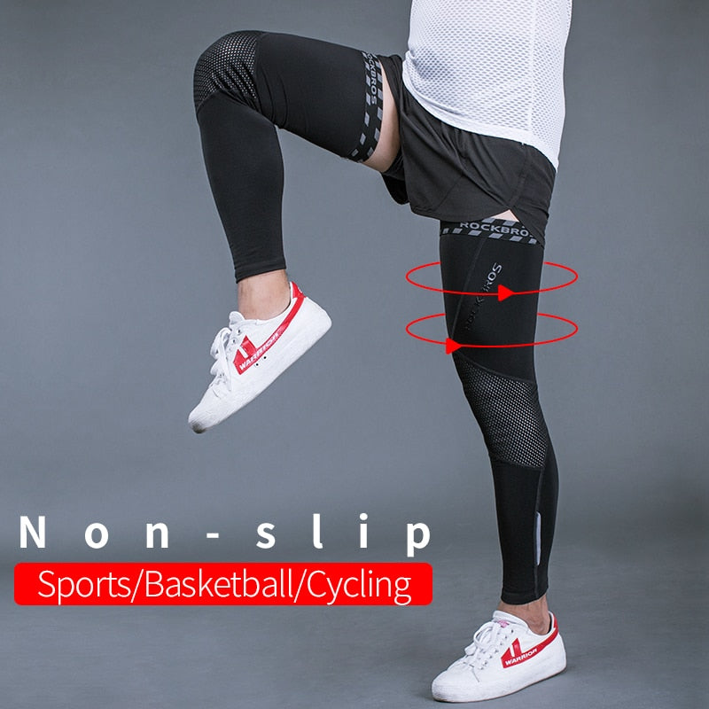 ROCKBROS Cycling Running Winter Fleece Warm Arm Sleeves Breathable Sports Elbow Pads Fitness Arm Covers Basketball Arm Warmers