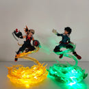 My Hero Academia Figur Bakugou Katsuki VS Midoriya Izuku DIY Modell LED-Licht Actionfiguren Anime Boku no Hero Academia Toys