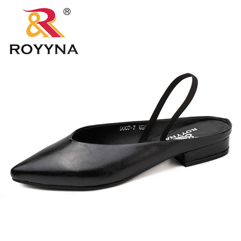 ROYYNA New Elegant Style Women Pumps Pointed Toe Women Shoes Square Heels Women Dress shoes Comfortable Light Fast Free Shipping