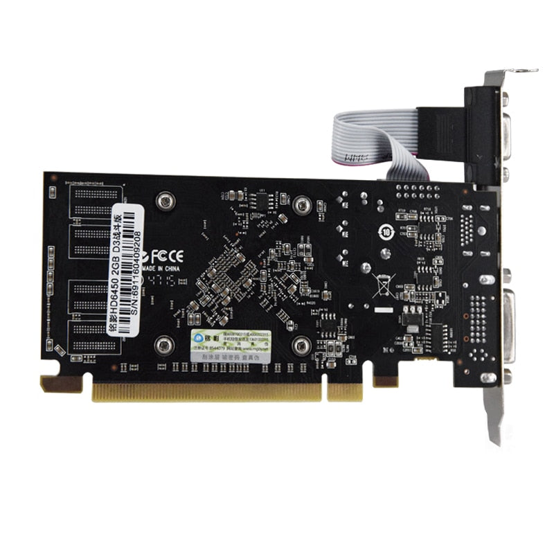 Veineda Grafikkarten GPU HD6450 2GB DDR3 64Bit VGA Grafikkarten PCI Express Für ATI Radeon Gaming Refurbished