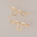 Pendientes trepadores de oreja de plata 925, joyería hecha a mano, joyería llena de oro, pendientes de Piercing minimalista bohemio Punk Oorbellen