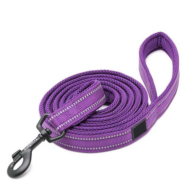 Truelove Soft Padded Mesh Dog Leash 3M Reflective Nylon Dog Leads Dog Pet Leash 11 Color 110cm Length Walking Training