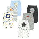 3/6 Pieces Baby Trousers Cotton Autumn Cartoon Animal Print Leggings Boys Girls Long Baby Pants