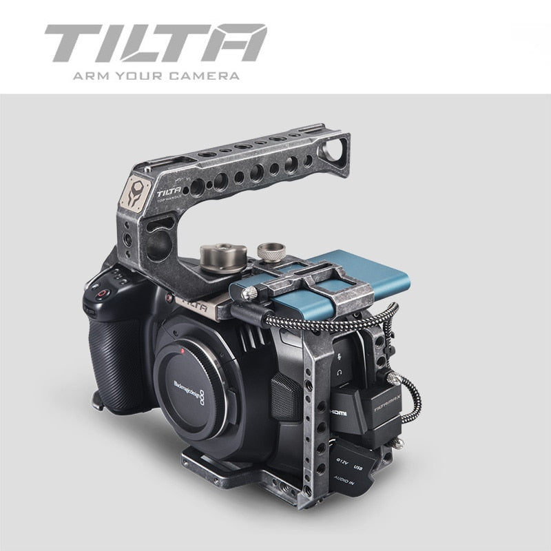 Tilta BMPCC 4K 6K Cage TA-T01-BG Tactical Finished oder Grey Full Cage SSD Drive Holder Top Handle für BlackMagic BMPCC 4K 6K