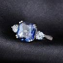 Gem's Ballet 5,22 Karat Iolite Blue Mystic Quartz Sky Blue Topaz Ringe AU750 585 14K 10K 18K Gold 925 Silber Ring Schmuck für Frauen