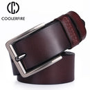 cowhide genuine leather belts for men brand male pin buckle jeans cowboy Mens Belts Luxury Designer High Quality  Leather belt