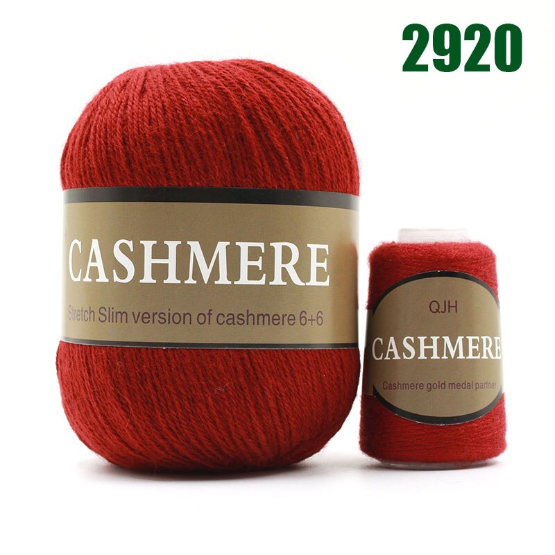 (300g/lot) 6+6 Worsted Cashmere Wool For Knitting Hand Yarn Erdos Machine Knitting Cashmere Knitting Weaving Yarn Free Needles