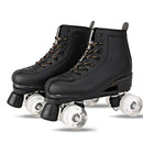 Patines de ruedas de cuero Artificial Japy, Patines de doble línea para mujeres y hombres, zapatos de patinaje de dos líneas para adultos, Patines con PU blanco de 4 ruedas