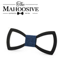 Pajarita de madera Mahoosive para hombre, novio, casarse, padrino de boda, fiesta de boda, corbatas de mariposa grabadas coloridas, pajarita de madera para hombre