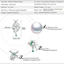 FENASY, collar con colgante de Fénix de lujo de Plata de Ley 925, collares de perlas naturales de agua dulce para fiesta bohemia esmeralda para mujer