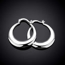 925 Silver Fashion Moon Hoop Earring For Women Silver Jewelry