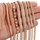 8Pcs/Lot Women&#39;s Men&#39;s Bracelet 585 Rose Gold Color Curb Snail Foxtail Venitian Link Bracelet Girls Wholesale Jewelry 20cm