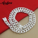 High Quality 10MM 20&#39;&#39;24&#39;&#39; 50cm 60cm Men Necklace 925 Silver Link Chain Necklaces For Male Jewelry Party Gift