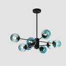 Lustre de placa de oro, candelabro led E27, bombilla de cristal, candelabro colgante, luces, comedor, cama, decoración de sala de estar, accesorios de iluminación