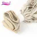 Lydia For Women Synthetic Curly Weave 3 Packs/Lot 18"-22" Nature Color Graysilver Wave Hair Bundles Jerry Curl Hair Extensions