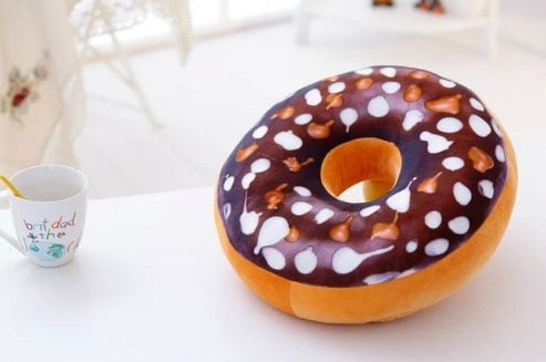 40cm Lustige Schokolade Donut Sofa Sitzkissen Weihnachten Donuts Kissen Weihnachten Kind Geschenk Spielzeug PP Baumwolle Füllung Handauflagen Automatten