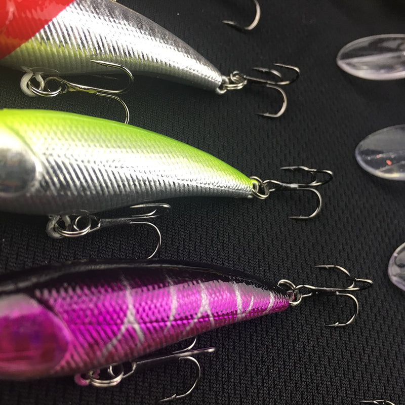 Nuevo 20 piezas cebo duro Minnow Señuelos de Pesca lubina agua salada fresca Japón mar 3D ojos Wobbler aparejos Crankbait Pesca cebos kit set