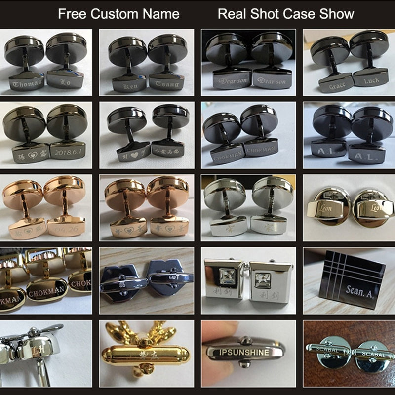 SAVOYSHI Low-key Luxury Star Stone Cufflinks for Mens Shirt Brand Cuff bottons High Quality Square Cufflinks Gift Men Jewelry