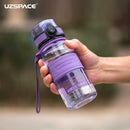 UZSPACE Sports Water Bottle Kids Tour Plastic kettle Portable LeakProof Children My Favorite Drink Bottle 350ml Tritan BPA Free