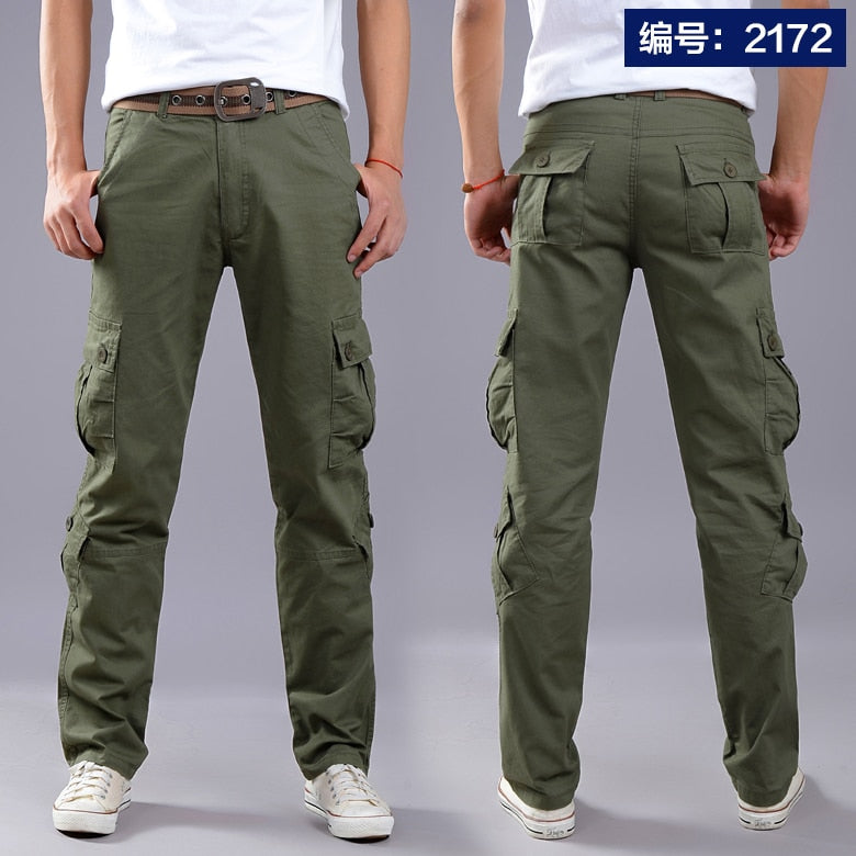 Pantalones Cargo Hombres Combate SWAT Ejército Militar Pantalones Algodón Muchos bolsillos Estiramiento Flexible Hombre Pantalones casuales Tallas grandes 28- 38 40