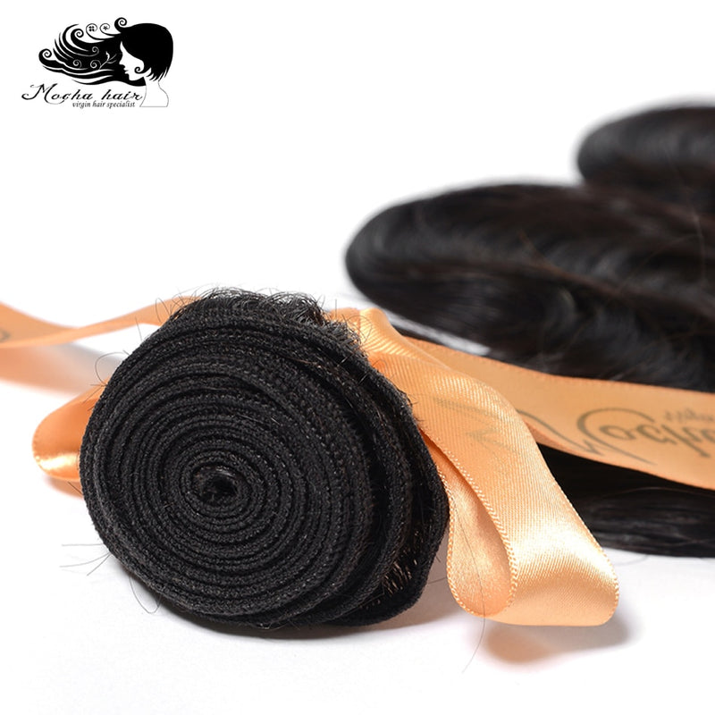 MOCHA Hair10A Brazilian Virgin Hair Body Wave 3 Bundles10 "-24" 100% Extensión de cabello humano sin procesar Color natural Envío gratis