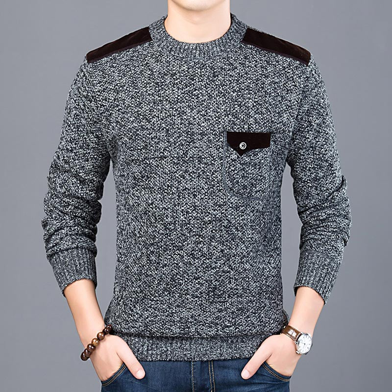 2022 Neue Mode Marke Pullover Für Herren Pullover Slim Fit Pullover Strickwaren Oansatz Herbst Koreanischen Stil Freizeitkleidung Männlich