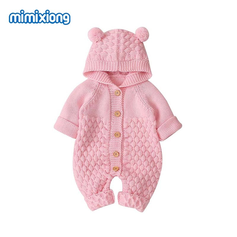 Baby Rompers Knitted Newborn Boy Jumpsuits Autum Long Sleeve Toddler Girl Sweaters Clothes Children Overalls Winter