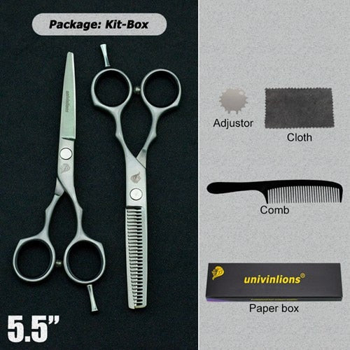 Tijeras de pelo negro de 5,5 ", tijeras de afeitar, tijeras calientes, diseños de corte de pelo, herramientas de peluquería baratas, cortadora de pelo, tijeras para niños