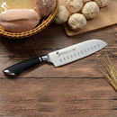 SOWOLL Cooking Kitchen Knife Tools Handmade Stainless Steel Knife 7 inch Japanese Cooking Knife Santoku Salmon Sushi Knife Gift