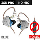 KZ ZSN Pro In Ear Auriculares Tecnología híbrida 1BA + 1DD HIFI Bass Metal Auriculares Sport Noise Cancelling Auriculares Monitor