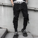 2020 primavera Hip Hop Joggers hombres negro Harem pantalones multibolsillo cintas hombre pantalones de chándal Streetwear Casual hombres pantalones M-3XL