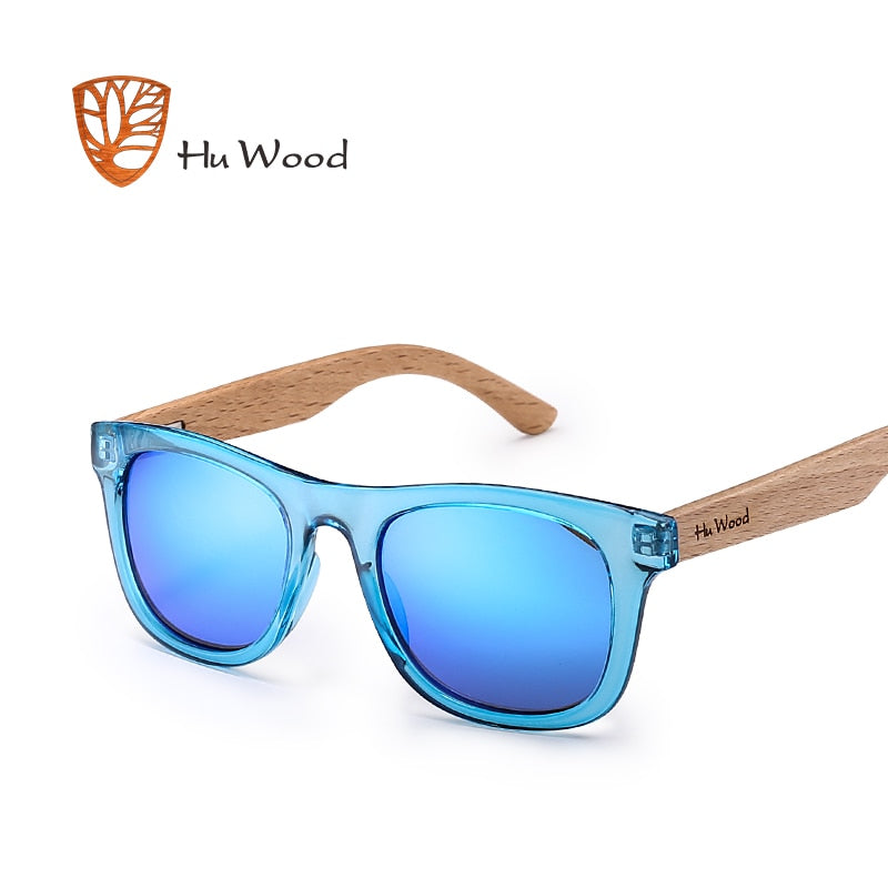 Hu Wood Polarisierte Kindersonnenbrille für Jungen und Mädchen mit recyceltem Rahmen und Bügeln aus Buchenholz | 4 bis 8 Jahre