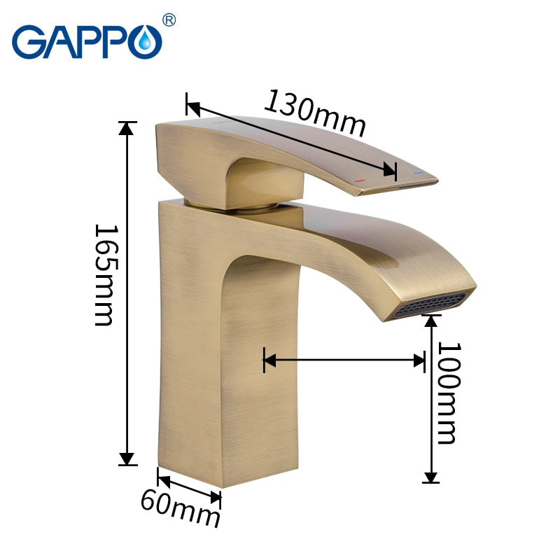 Gappo Black Faucet mezclador baño torneiras Cascada Lavabo Grifos baño agua fría caliente mezcladores de latón grifo monomando