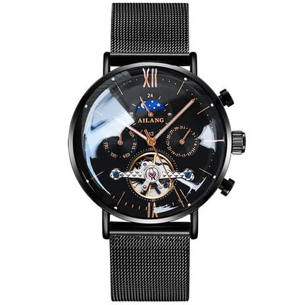 Reloj de calidad SSS AILANGmen tourbillon, reloj automático minimalista, reloj de pulsera de engranaje de último diseño, reloj mecánico diésel para hombres