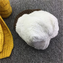 Winterweiches Fleece-Strickmütze-Schal-Set für Kinder, verdickter Beanie-Schal mit PU-Patches