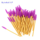 500 Pcs/lot Disposable One-off  5 Mix Colors Nylon Mascara Wands Eyelash Extension Applicator Spoolers Makeup Brushes