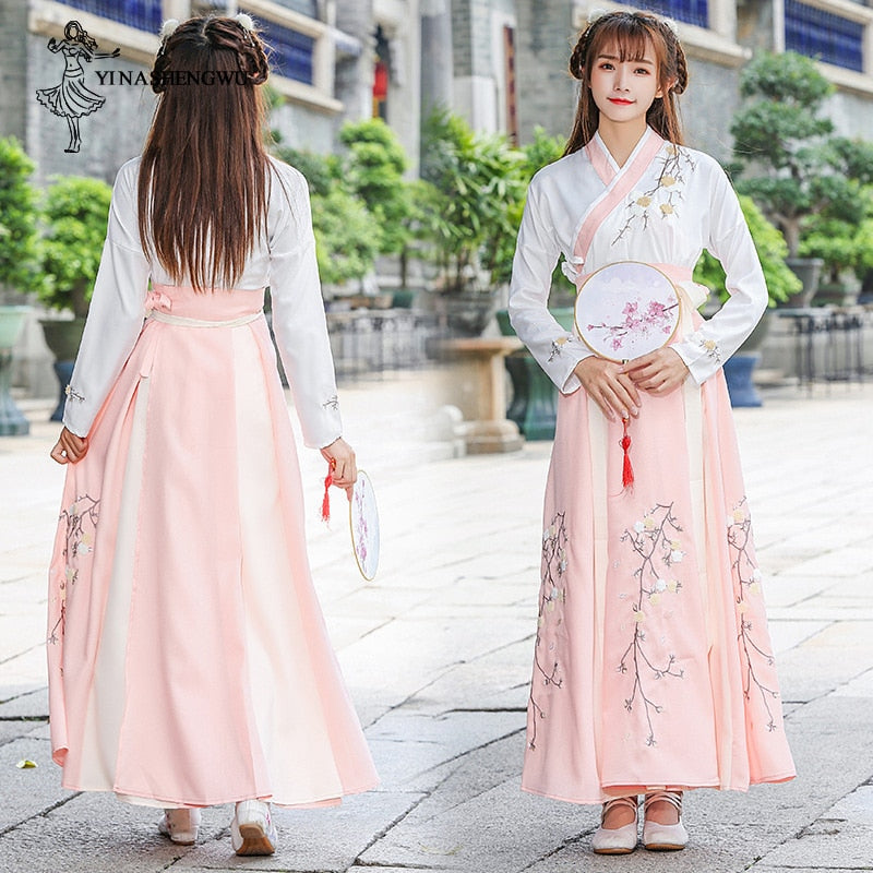 Hanfu Mulheres Women Plum Hanfu Costume Dress Fairy Skirt Fresh and Elegant Huaqing Pavilion Hanfu Clothing Chinese Style