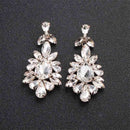 Miallo Fashion Austrian Crystal Alloy Bridal Long Earrings for Women Wedding Big Earrings for Bride Bridesmaids