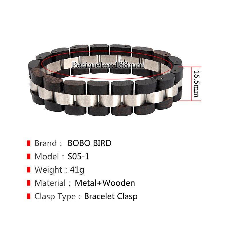 Bobo Vogel Holz Männer Armband für Frauen Schmuck 2020 Edelstahl Armband Handgemachte Paar Armbänder Liebhaber Homme Geschenk