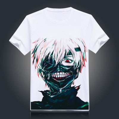 Tokyo Ghoul T-shirt New Japan Anime Ken Kaneki Cosplay Costume Comfortable Breathable Milk Fiber T Shirt For Men Women Tops Tees