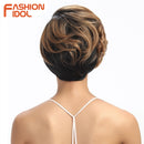 Peluca ondulada corta Pelucas de cabello sintético Ombre 10 pulgadas Bob Pelucas para mujeres negras Ombre Rubio Pelucas de cosplay resistentes al calor Envío gratis