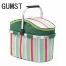 26L Oxford Shopping Basket Cooler Bags Foldable Handbag for Wine Food Fruits Keeping Fresh Lunch Bag for Women Kids Picnic bags