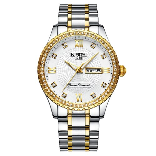 Reloj NIBOSI 2022 de oro nuevo para mujer, relojes creativos de acero para mujer, relojes de pulsera para mujer, reloj impermeable para mujer, reloj femenino