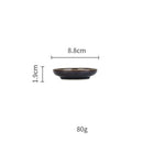 Single Dim Deep Blue Color Ceramic Tableware European Retro Glazed Dinnerware Pottery Porcelain Dish Plate Household Rice Dish