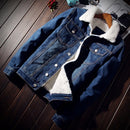 DIMUSI Winter Mens Denim Jackets Fashion Men Fleece Thick Warm Jeans Jacket Men Casual Slim Outwear Windbreaker Cowboy Coats 6XL