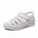 Sandalias GKTINOO para Mujer, Zapatos de verano 2022, Zapatos de cuero genuino con punta cubierta, Zapatos informales suaves para caminar, Plataforma para Mujer, talla grande 35-43