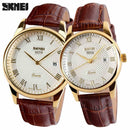 2020 SKMEI brand watches men quartz business fashion casual watch full steel date women lover couple 30m waterproof wristwatches